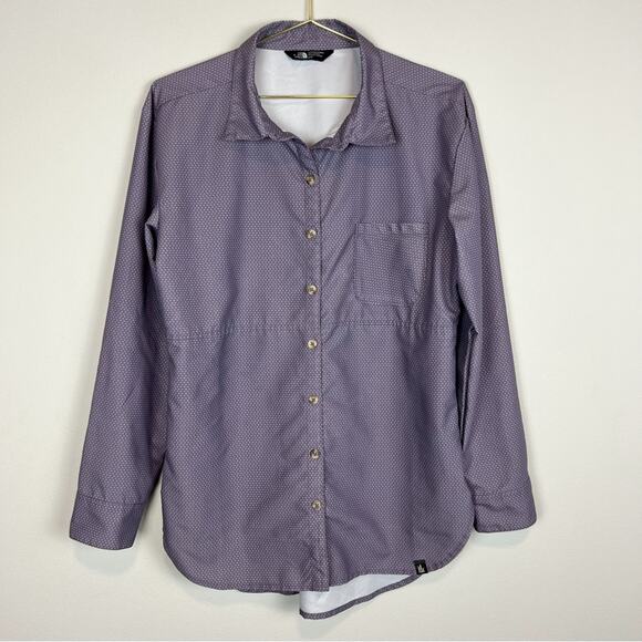 The North Face Women’s‎ Stevie Shirt Button Up Tunic Purple Size Medium - Picture 1 of 13